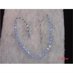 Vintage Blue Crystal Glass Aurora Borealis #989165