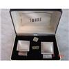 Image 1 : SWANK Silver Cuff links tie clasp in original #989176
