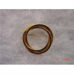 Italy 18-22kt Gold Circle Brooch #989181