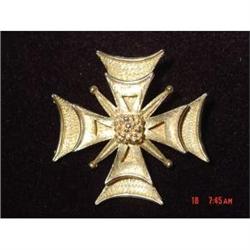 ART Gold Cross Brooch Pendant #989187