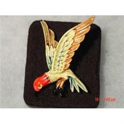Art Enamel Bird In Flight Brooch #989188