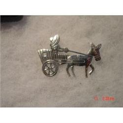 Mexican Sterling Figural Signed BM Brooch Pin #989200