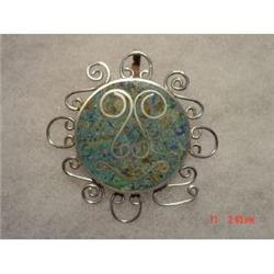 Estate Mexican  STERLING SIGNED FS Brooch  #989208