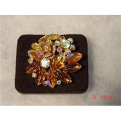 Signed Fruit Salad Aurora Borealis Brooch #989214
