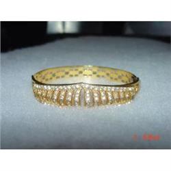 Art Deco Rhinestone gold Bracelet #989236