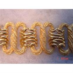 1950-1960s TRIFARI  Gold Linked Bracelet #989251