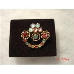 Made in Czechoslovakia Multicolored Brooch #989260