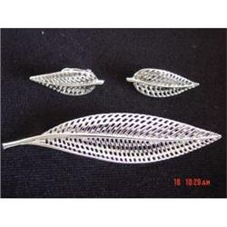 Rare COROCRAFT Brooch Earrings Silver Set #989322