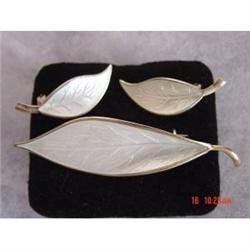 David Andersen Guilloche Sterling Brooch Earrin #989323
