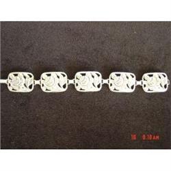 Art Deco Danecraft Sterling Link Bracelet #989328