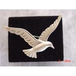 Beau Sterling Seagull Brooch Pin #989331