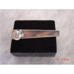 Sterling Glass Crystal Bar Pin Brooch #989339