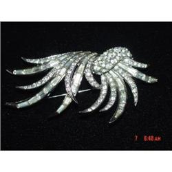 Art Deco Boucher Rhinestone Brooch Pin  #989392