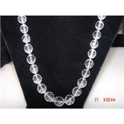 Art Deco Crystal Faceted Necklace #989414