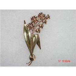 Tulip 1/20 12kt GF on silver CA Brooch 1940s #989415