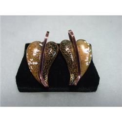 Matisse Renoir Enameled Leaflet Earrings #989432