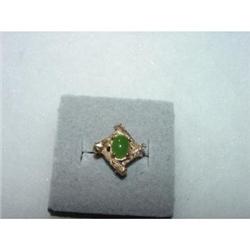 14kt  gold jade Ring Size 5 Custom Made #989478