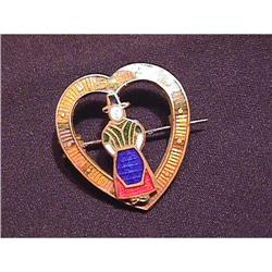 Welsh Guilloche Enamel Figural brooch or pin #989491
