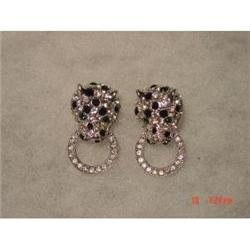 Kenneth Jay Lane Leopard Rhinestone Earrings #989496