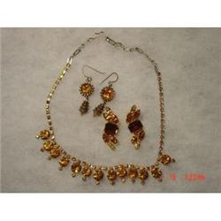 KRAMER OF NY Citrine Rhinestone 5 piece set #989497