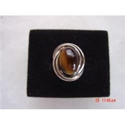 Mexican or Scandinavian Sterling Ring Tiger Eye #989507