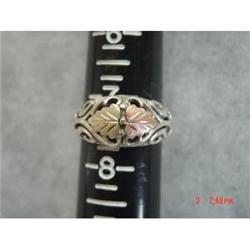 Estate Black Hills Gold 10kt Sterling Ring Size #989520