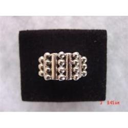 Estate Heavy Sterling NAPIER Ring Unique #989558