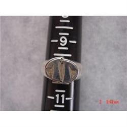 Estate Heavy Initialed TT Sterling Ring #989561