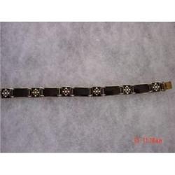Estate Scandinavian Sterling Enamel Bracelet #989571
