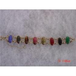 1940s Gold Filled Scarab Bracelet Genuine #989573