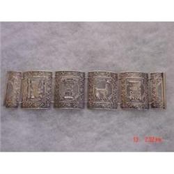 Estate PERU STERLING MRT Link Bracelet  LLama #989578
