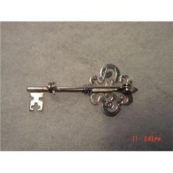 Estate Taxco Mexican  Sterling HAR Key Brooch #989594