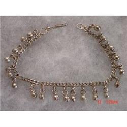 Silver Beads  India  Ankle bracelet 1960s #989605