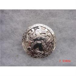 Estate Mexican STERLING Brooch  G GUATEMALA #989613
