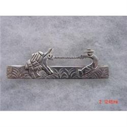 Estate Mexican Sterling Signed Tie Clasp ICUALR #989617