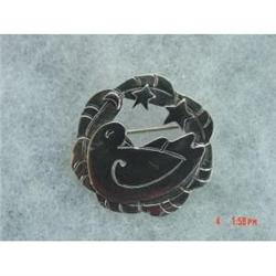 Signed Scandinavian Sterling Brooch Dove Georg #989622