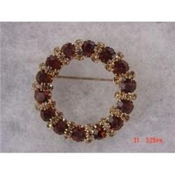 Vintage Smokey Topaz Rhinestone Brooch #989655