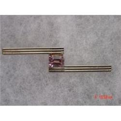 Modern Sterling Amethyst Hand Made Brooch #989674