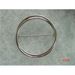 Estate Vintage Sterling  Circle Brooch #989684
