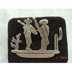 Estate 1940s Mexican Sterling Figural Brooch #989691
