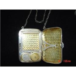 Edwardian Sterling Signed Chatelaine Coin Purse #989692