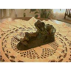 Two Frog Cast Iron Bank, Circa 1882 #989762