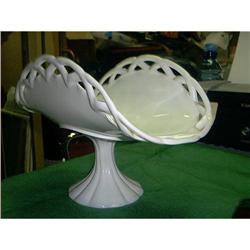 Milk Glass Center Piece  #989798