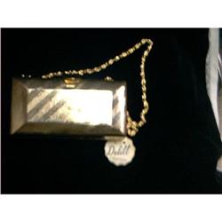Gold Metal Hand Bag by Delill  #989805