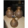 Image 1 : 3 Copper Designed Vases  #989810