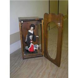 Geisha Doll with Glass Showcase.  #989811