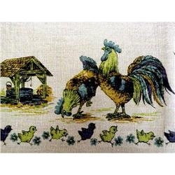 Tablecloth - Rustic Scene CHICKENS #989868