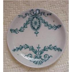 Antique Butter Pat Green-Blue Transfer #989884