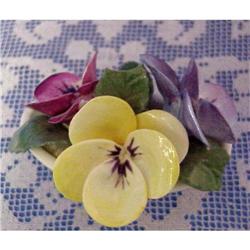 Hand Made&Pntd China Floral Pansy #989889