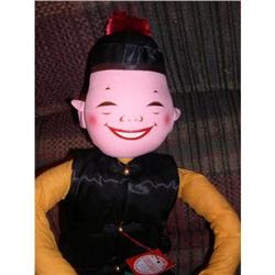 Chinese cloth doll by Michael Lee signed #990022